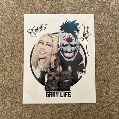 Chad Gray-Mudvayne /Shannon Gunz (husband and wife) 2023 ~AUTOGRAPHED~11”x14” poster image 1