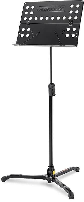Hercules BS311B EZ Clutch Perforated Desk Orchestra Stand w/ Tilting Base and Swivel Legs image 1