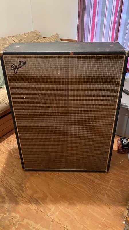 1968 Fender Vintage 2x12 Drip Edge Speaker Cabinet w/ Matching Oxford 12T6-9 Speakers image 1