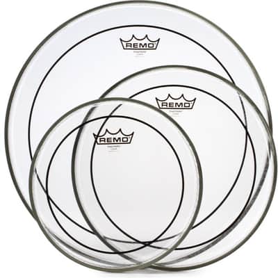 Remo Pinstripe Clear 3-piece Tom Pack - 10/12/16 inch image 2