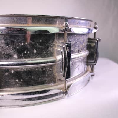 *Ludwig Supraphonic Snare Drum 14x5"Vintage 70s Blue/Olive Badge Chrome Aluminum image 14