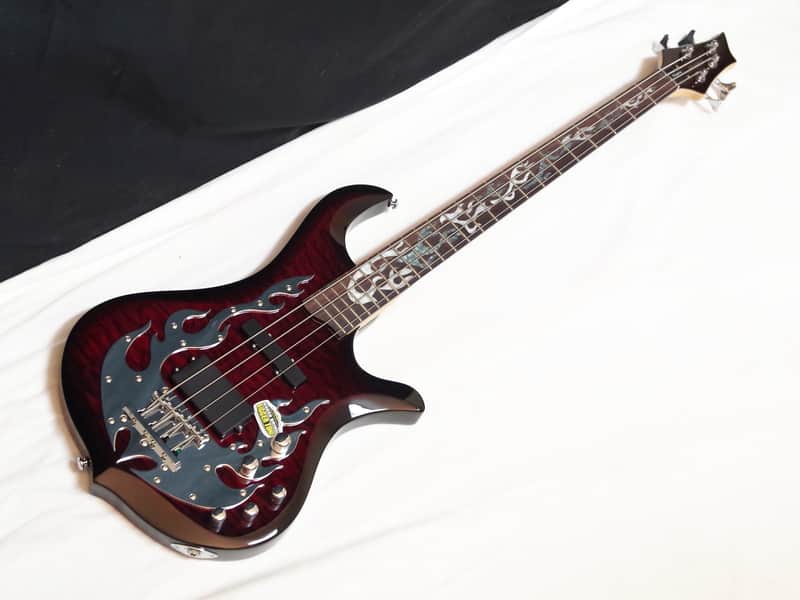 TRABEN Phoenix 4-string BASS guitar NEW Blood Red w/ HARD CASE