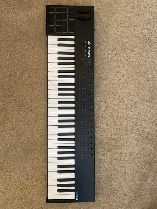 Alesis VI61 USB MIDI Keyboard / Pad Controller 2010s - Black, with Stand and Sustain Pedal image 1