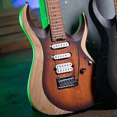 Cort X700OPVB X Series 700 Triality Electric Guitar. Open Pore Vintage Burst image 18