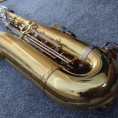 Borgani 0166S Vintage Tenor Saxophone 1980s - Gold Lacquer with Silver Nickel Keys image 18