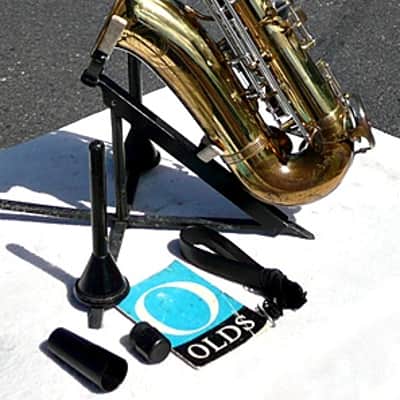 Vintage F. E. OLDS Parisian Ambassador Alto Sax w Neck, Mouthpiece + Case - Good Pads - France - VGC image 13