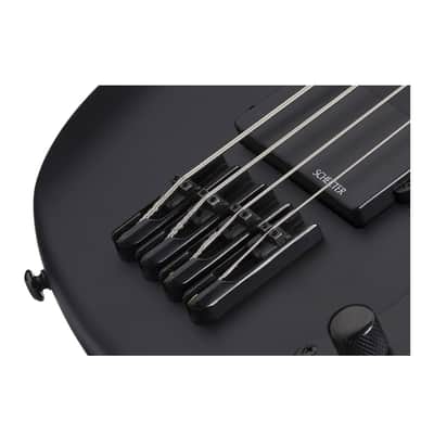Schecter Stiletto Stealth 4-String Bass Guitar (Satin Black) Bundle image 7