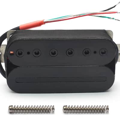Neck Electric Guitar Humbucker Blade/Hex Screw Adjusting Dual Coil Guitar Pickup with 4 Conduct Cable/Coil Splitting Black (Neck Pickup) image 1