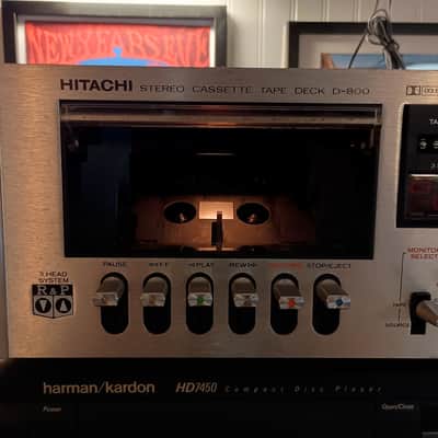 Hitachi D-800 stereo cassette tape deck- serviced image 4