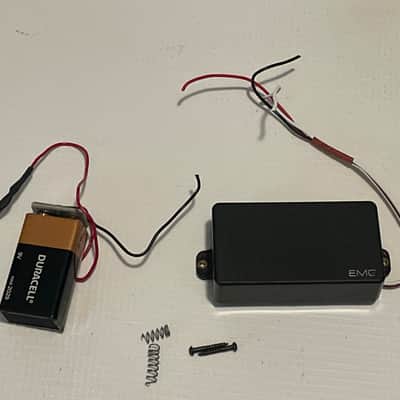 2007 USA EMG 81 Black Bridge Humbucker Guitar Pickup Silver Logo