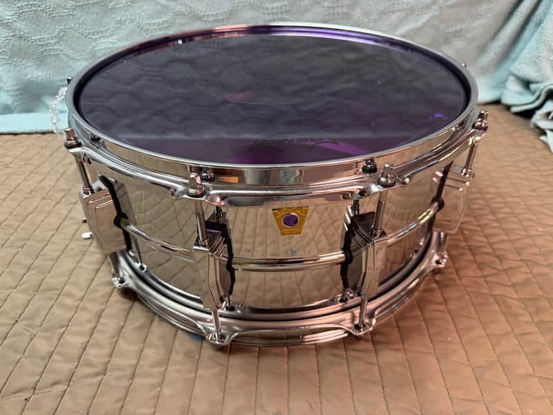 Ludwig. Supraphonic Lm 402 6.5 x 14” snare drum excellent USA top seller image 1