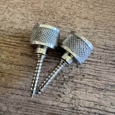 Gretsch Knob Strap Buttons with Hanger Bolt - 2010s - Chrome image 1