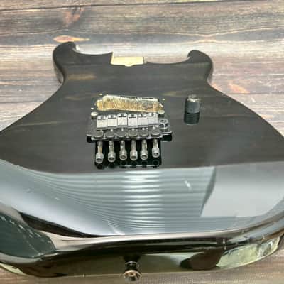 80s KRAMER LK-1B Body Black 1H w/Plate and Genuine Bridge Made in Japan image 8