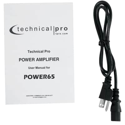 Technical Pro POWER65 6500W 2 Channel 2U Power Amplifier Amp + XLR Cable image 13