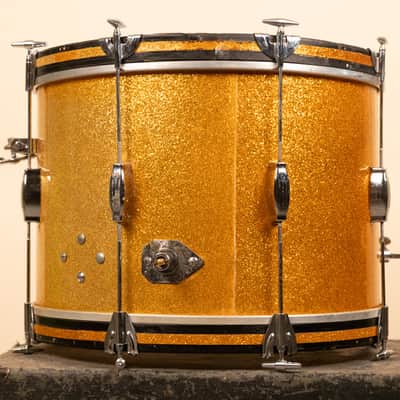 Vintage Camco 14x20 Gold Sparkle Tuxedo Bass Drum image 4