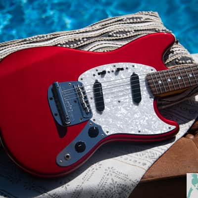 2010 Fender MG69-MH 1969 Mustang Reissue - Old Candy Red - MADE IN JAPAN - Pro Set Up w Perfect Frets/Action/Intonation! image 10