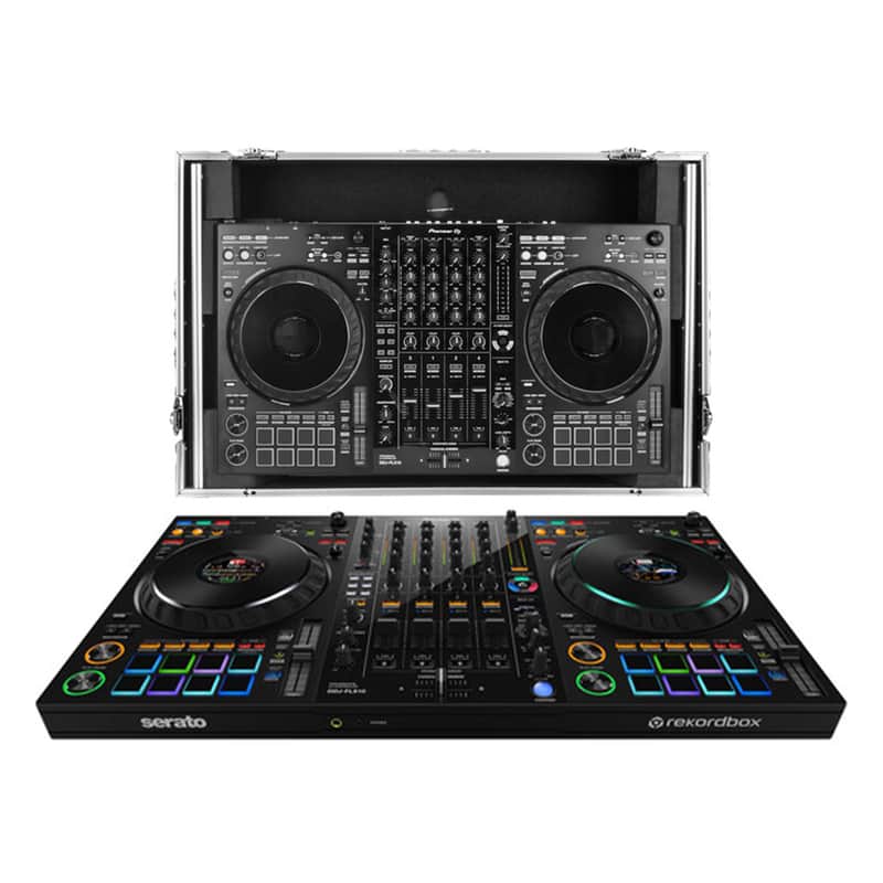 Pioneer DJ DDJ-FLX10 + Odyssey FZGSFLX10W1M 1U Flight Case image 1