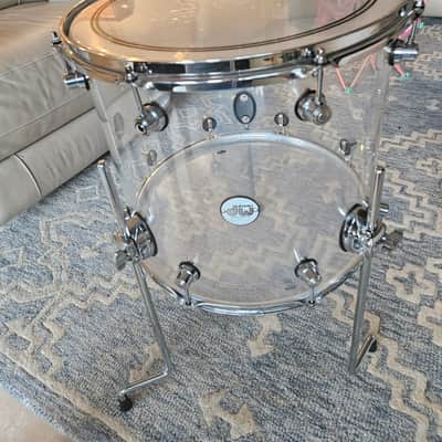 DW Design Series Acrylic 14x16" Floor Tom 2015 - Present - Clear Acrylic image 2