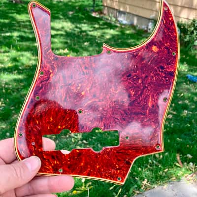 "Boots Aged" Vintage '70's Style Fender Jazz Bass Pickguard Celluloid Tortoise/White Custom Relic'd image 2