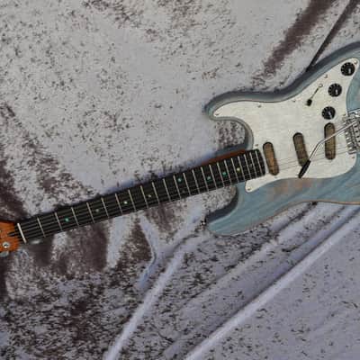 Build to order GB Liuteria Traditional Strato blue jeans relic image 5
