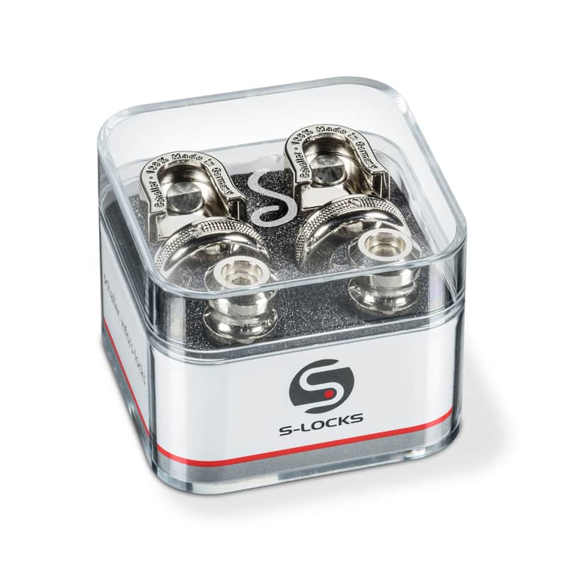 Schaller S-Locks Strap Locks, Nickel, Set (2) image 1