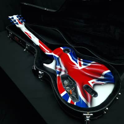 ESP LTD EC-1000 Deluxe Custom Union Jack Flag finish Seymour Duncan Distortion pickups + hardcase image 1