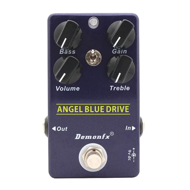 Demonfx ANGEL BLUE DRIVE Guitar Effect Pedal Overdrive With 2 mode Toggle Switch image 1