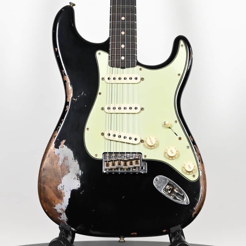 Fender Custom Shop Limited Edition 1962 Stratocaster w/ Handwound 60/63 Pickups, Heavy Relic- Black 2026 (CZ589673) image 1