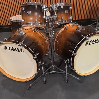 6 Piece Tama Superstar Classic Coffee Fade Maple Shells Double Bass Drum Kit w/ hardware image 8