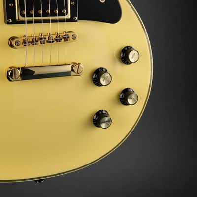 2012 Epiphone Les Paul Custom Blackback Antique Ivory image 9