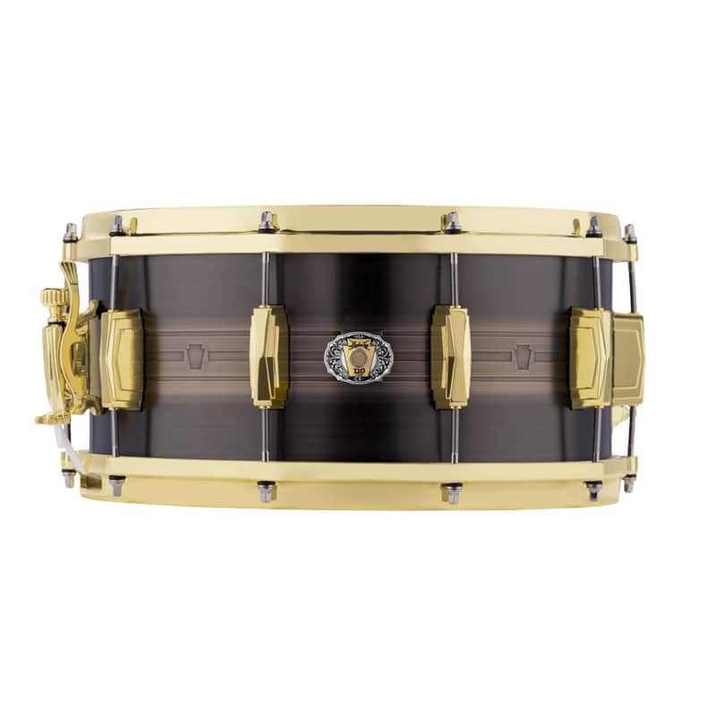 Ludwig LBR0714CX 110th Anniversary Heirloom Black Brass 7x14" Snare Drum 2019 image 1