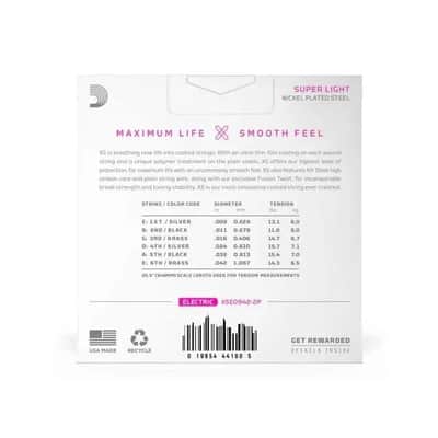 2 Pack, D'Addario XS 9-42 Coated NPS Electric Guitar Strings - XSE0942-2P image 4