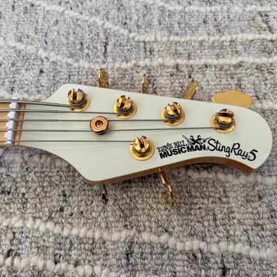 Ernie Ball Music Man Stingray 5 HH 2015 - Ivory White image 11