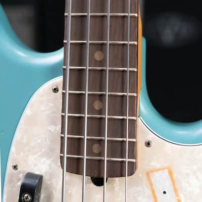 Fender JMJ Road Worn Mustang Bass - Faded Daphne Blue with Gig Bag image 9