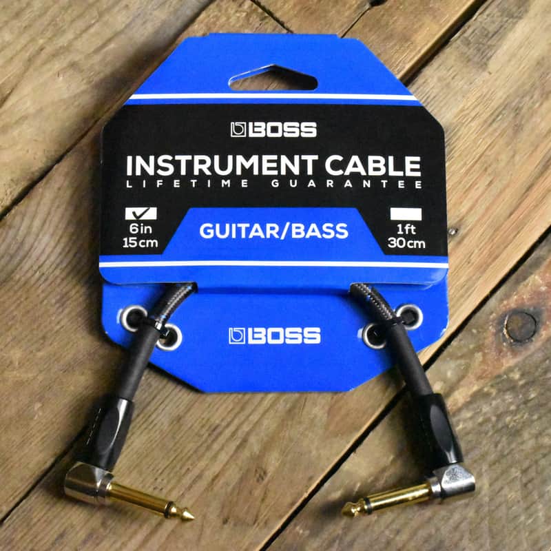 Mint BOSS BIC-PC - Instrument Cable - 6"/15cm - Right Angle/Right Angle - 1/4" Jack image 1