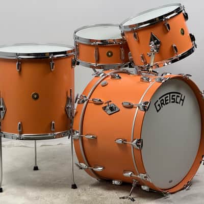 Gretsch 22/13/16/5.5x14" Broadkaster Vintage-Build Drum Set - Exclusive Satin Cameo Coral imagen 4