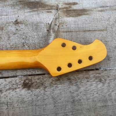 Diamond Inlay 22 Steel Fret spokewheel guitar Neck Replacement Canadian Maple on Rosewood DIY. image 7