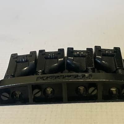 1980s Overseas Kramer 4 String Electric Bass Guitar Black Factory Bridge image 3