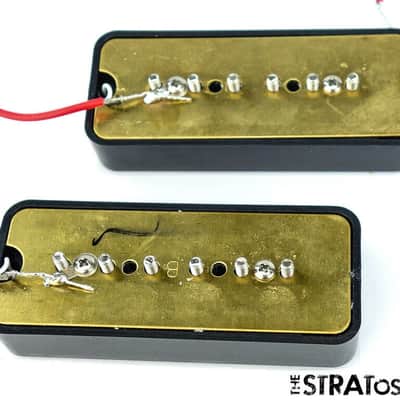 *NEW Wilkinson WO90 Ceramic Soapbar P-90 PICKUP SET Single Coil Pickups Black image 2