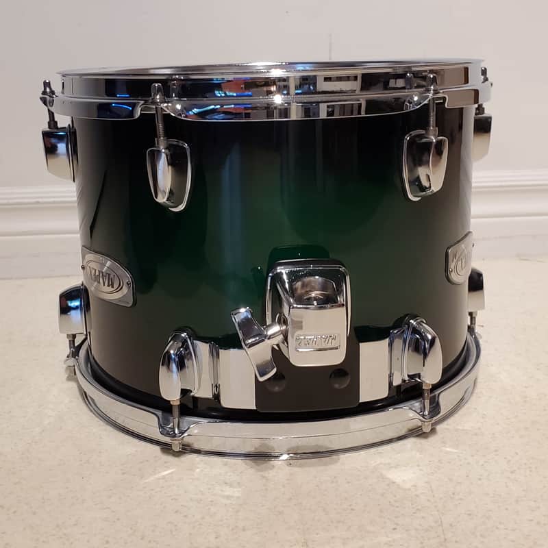 Mapex M 12"x9"inch Tom Drum W/Mount - Lacquered Green Fade - Gorgeous Clean A+ image 1