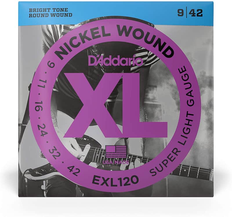 D'Addario EXL120 Nickel Wound Electric Guitar Strings, Super Light, 9-42 image 1