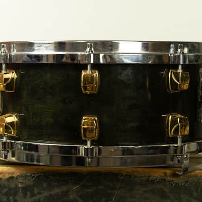 Yamaha 5.5x14 Maple Custom Ebony Lacquer Snare Drum image 3