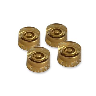 Gibson Style Extra Tall Vintage 50's Speed Knob, Gold.  Set of 4