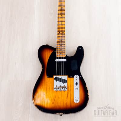 2023 Fender Custom Shop 1952 Telecaster Heavy Relic Big U Two-Tone Sunburst w/ Case, CoA image 2