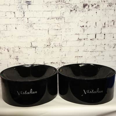 Set of 2 VistaPan Steel Instruments Pan Drums w/ Hi-Gloss Black Finish image 1