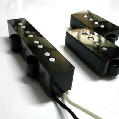 Q pickups Precision / Jazz Bass Set Black Hand Wound ALNICO 5 Q PJ-BASS Guitar Vintage Fits Fender image 2