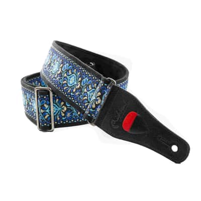 RightOn Standard Plus Woodstock Blue II Guitar Strap image 3