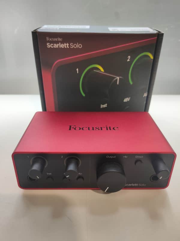 Focusrite Scarlett Solo 4rd Gen USB Audio Interface 2019 - Present - Red / Black image 1