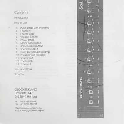 Glockenklang Soul (2004) Bass Amplifier Head image 7