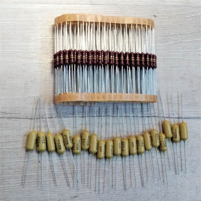 Phillips NOS Mullard capacitors and Beyschlag resistors, Phillips/Beyschlag image 1